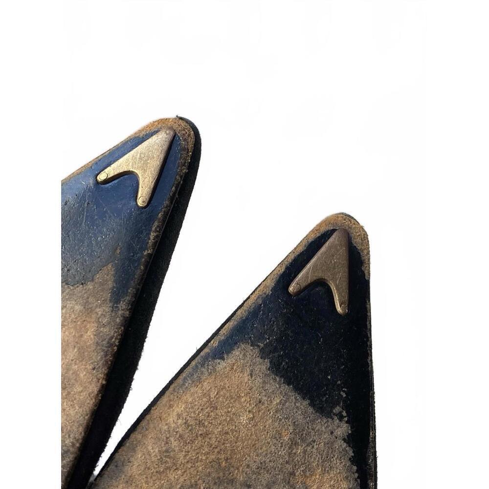 Gucci Black Suede Pointed Toe Bootie Heels 7.5/37.5 Pull On - Picture 9 of 9